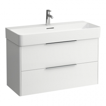 Spintelė praustuvui Laufen BASE 930x391x515 mm, su dviem stalčiais, praustuvui 810287, spalva- balta matinė 